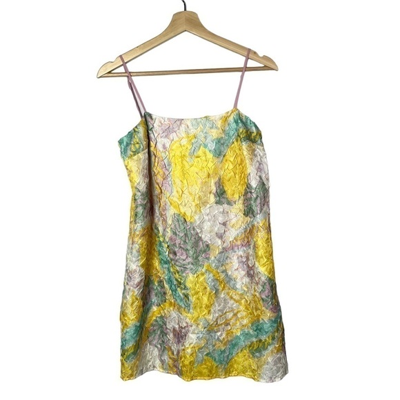 Urban Outfitters UO Pastel Crinkle Textured Mini Dress S - Picture 2 of 6